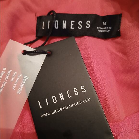 Lioness Blazer Dress Women's Size Medium Pink Belted Jacket Party Night Out Mini - Picture 7 of 13